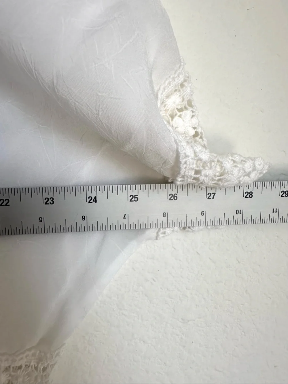 Johnny Was Lacey Insert Top XXL 2XL Cream Crochet Scalloped Hem Boho Blouse - Picture 9 of 12